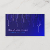 Techno Modern Design Visitekaartje - blauw (Voorkant)