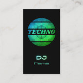 Techno music DJ Carte de visite (Devant)