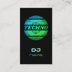 Techno music DJ Carte de visite