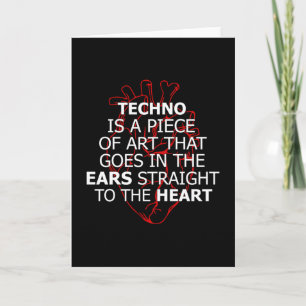 Techno Music DJ Rave Electro Festival Gift Idea Kaart