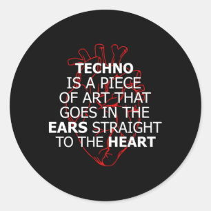 Techno Music DJ Rave Electro Festival Gift Idea Ronde Sticker