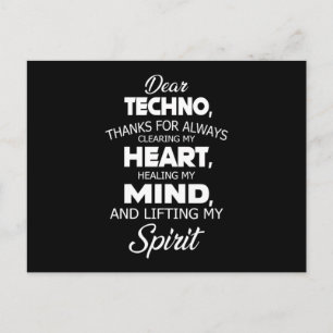 Techno Muziek DJ Electro Rave Festival Cadeau Idee Briefkaart