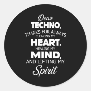 Techno Muziek DJ Electro Rave Festival Cadeau Idee Ronde Sticker