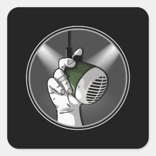 Techno Muziek DJ Rave Electro Trance Gift Idee Vierkante Sticker