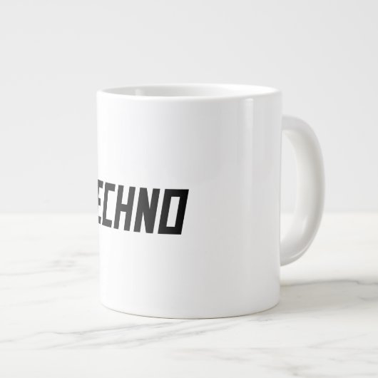 TECHNO-muziek Extra Grote Beker (Voorkant rechts)