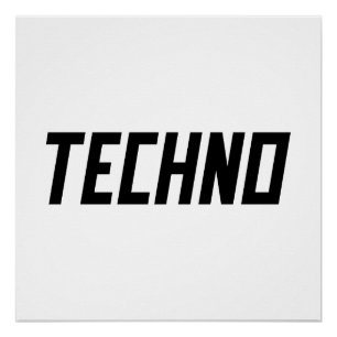 TECHNO-muziek Perfect Poster