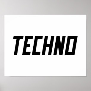TECHNO-muziek Poster