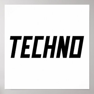 TECHNO-muziek Poster