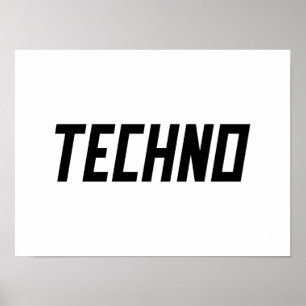 TECHNO-muziek Poster
