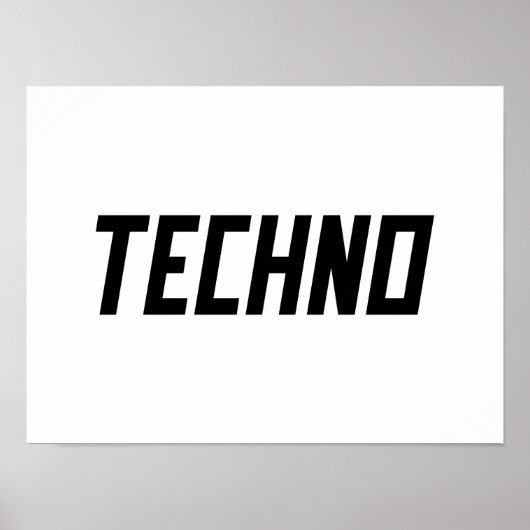 TECHNO-muziek Poster (Voorkant)