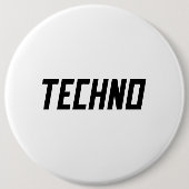 TECHNO-muziek Ronde Button 6,0 Cm (Voorkant)