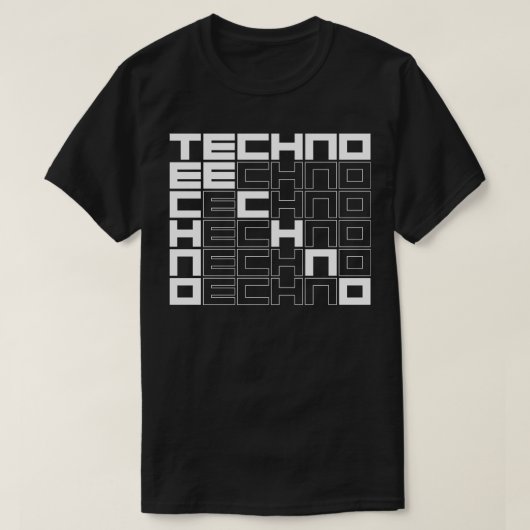 Techno muziek t-shirt (Design voorkant)