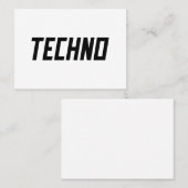 TECHNO-muziek Visitekaartje (Voorkant / Achterkant)