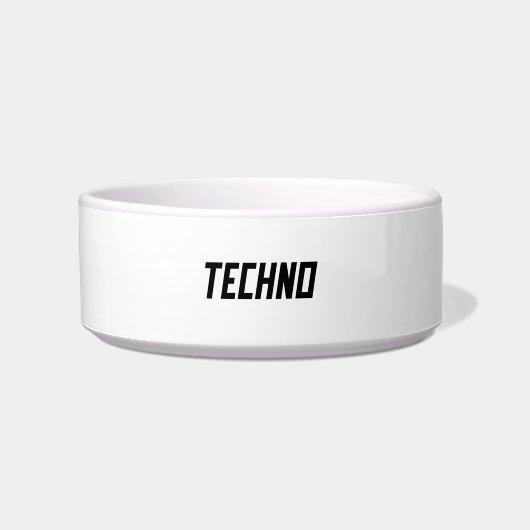 TECHNO-muziek Voerbakje (Voorkant)