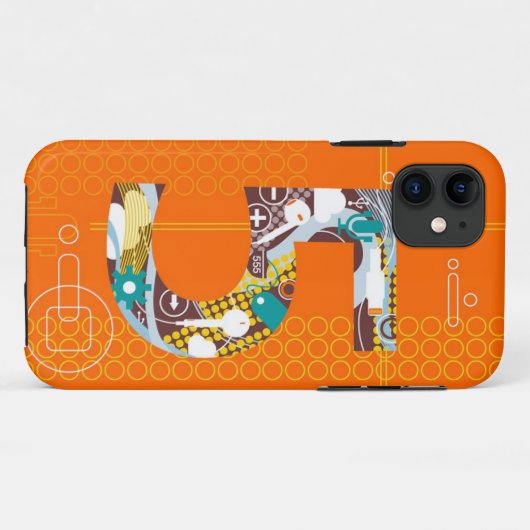 Techno nummer 5 iPhone Case (Achterkant (horizontaal))