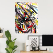 Techno orkaan schilderij poster (Thuiskantoor)