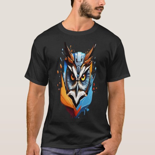 Techno owl t-shirt (Voorkant)