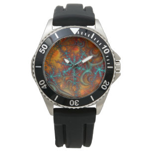 Techno psychedelische fractaal horloge