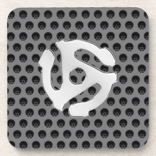 Techno Retro  Chrome 45 spacer DJ Print Bier Onderzetter
