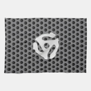 Techno Retro  Chrome 45 spacer DJ Print Theedoek