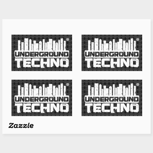 Techno souterraine - autocollant (Feuille)