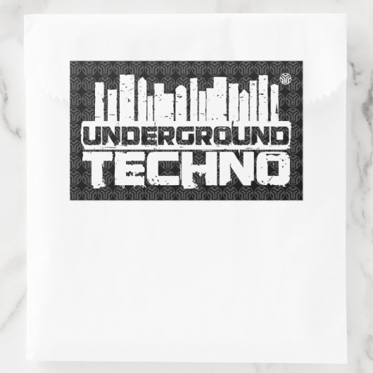 Techno souterraine - autocollant (Sac)