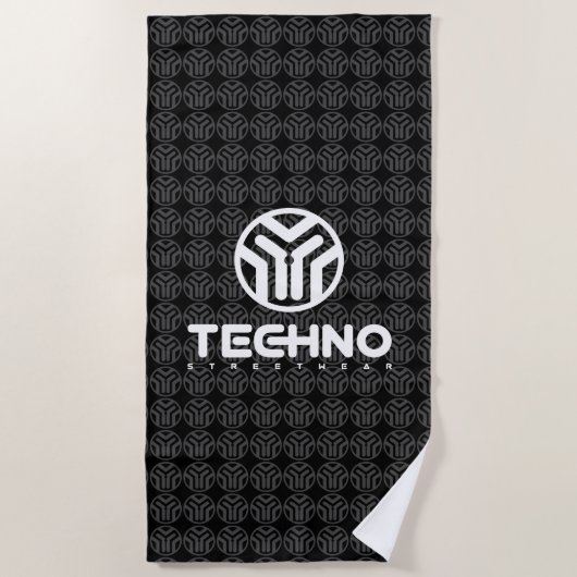 Techno Streetwear - logo - serviette de plage (Devant)