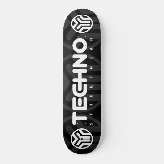 Techno Streetwear - Logo - Skateboard (Voorkant)