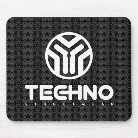 Techno Streetwear - logo - tapis de souris (Devant)