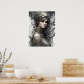 Techno Traces: Femme Machine Poster (Keuken)