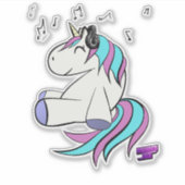 Techno Uni autocollant en vinyle clair/ décal (Devant)