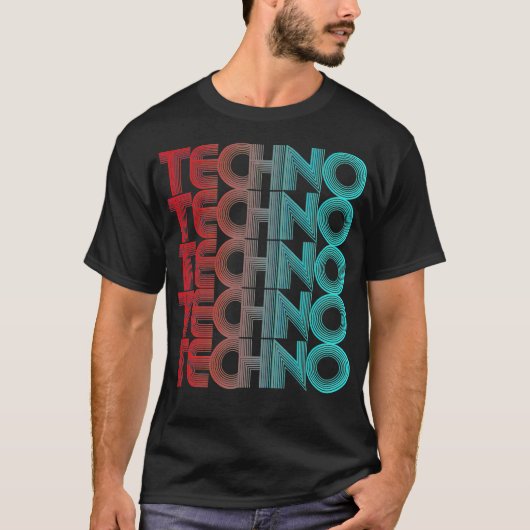 Techno Vaporwave Techno House Music EDM Lover T-shirt (Voorkant)