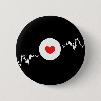 Techno verslaafd ronde button 5,7 cm