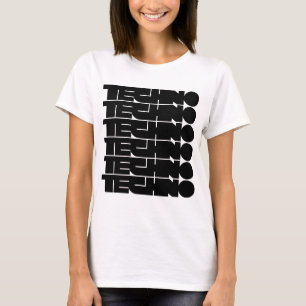 Techno vet gedurfde typografie logo ontwerp t-shirt