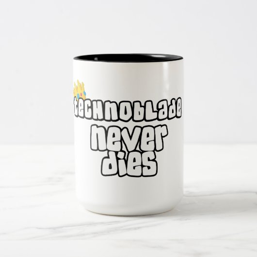 Technoblade vervalt nooit tweekleurige koffiemok (Center)