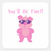 Technoblade Vierkante Sticker (Voorkant)