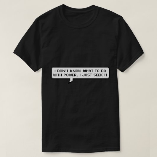 Technobladeserver die ik niet weet wat ik met Pow  T-shirt (Design voorkant)