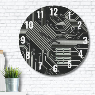 Technologie Black Circuit Board Grote Klok