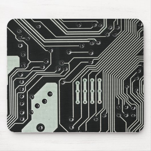 Technologie Black Circuit Board Muismat (Voorkant)
