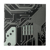 Technologie Black Circuit Board Tegeltje (Voorkant)