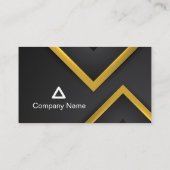 Technologie Carte de visite moderne noire et dorée (Dos)