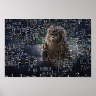 Technologie en natuur. poster