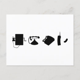 Technologie Evolutionstheorie des Telefon Briefkaart