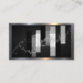 Technologie Fin | Carte de visite financier Stock (Dos)