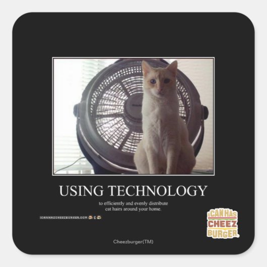 Technologie gebruiken vierkante sticker (Voorkant)