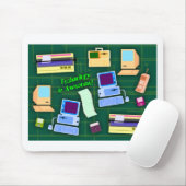 Technologie is Geweldige Leuke Retro Items Kunst Muismat (Met muis)
