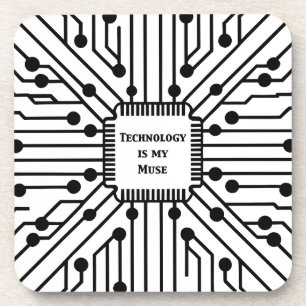 Technologie is mijn muze bier onderzetter