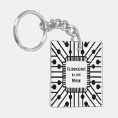 Technologie is mijn muze sleutelhanger (Voorkant Links)