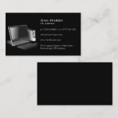 Technologie PC noir moderne - Carte de visite (Devant / Derrière)