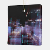 Technologische digitale stad keramisch ornament (Links)